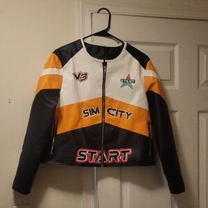 Women's Black and Orange Jacket 95% Poly, 5% Spandex